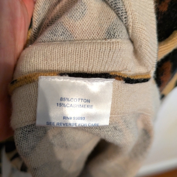 Tyler Boe Leopard Print Cashmere Blend Sweater S - Picture 8 of 9